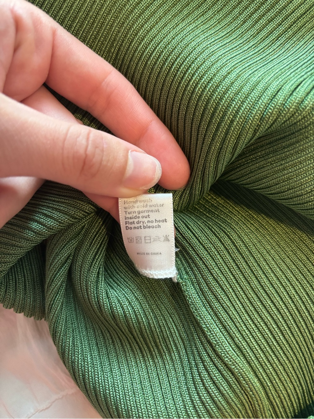 Cult Gaia Serita Cutout Ribbed Knit Midi Dress Basil Green Size Medium - Picture 13 of 13